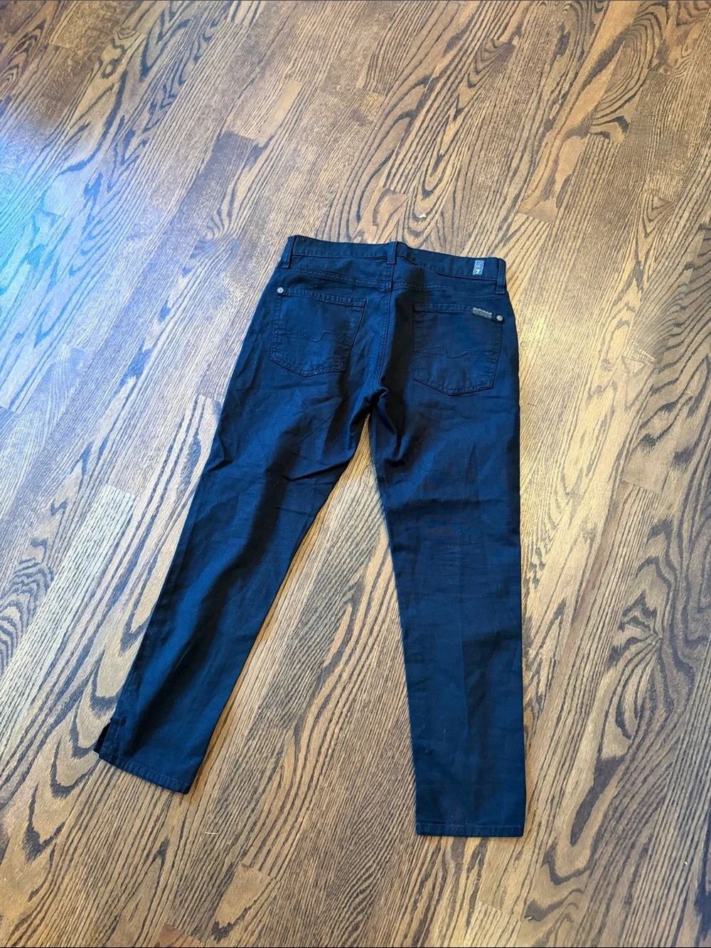 7 For All Mankind Men's Black Slim Jeans